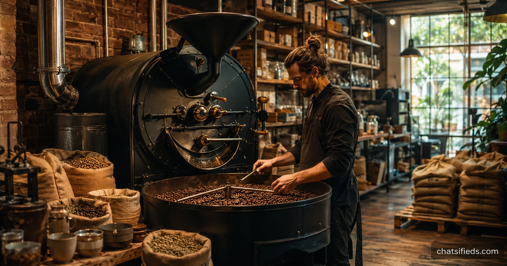 Illustrated Australian coffee scene for Quists Coffee