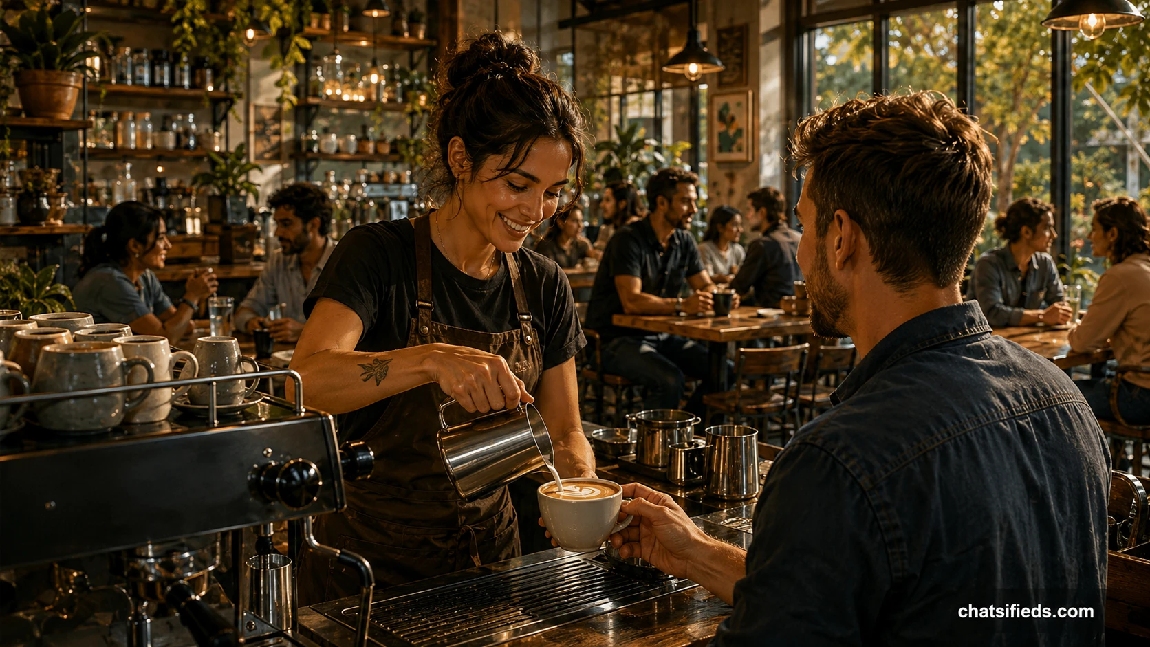 Illustrated Australian coffee scene for Reverence Coffee Roasters